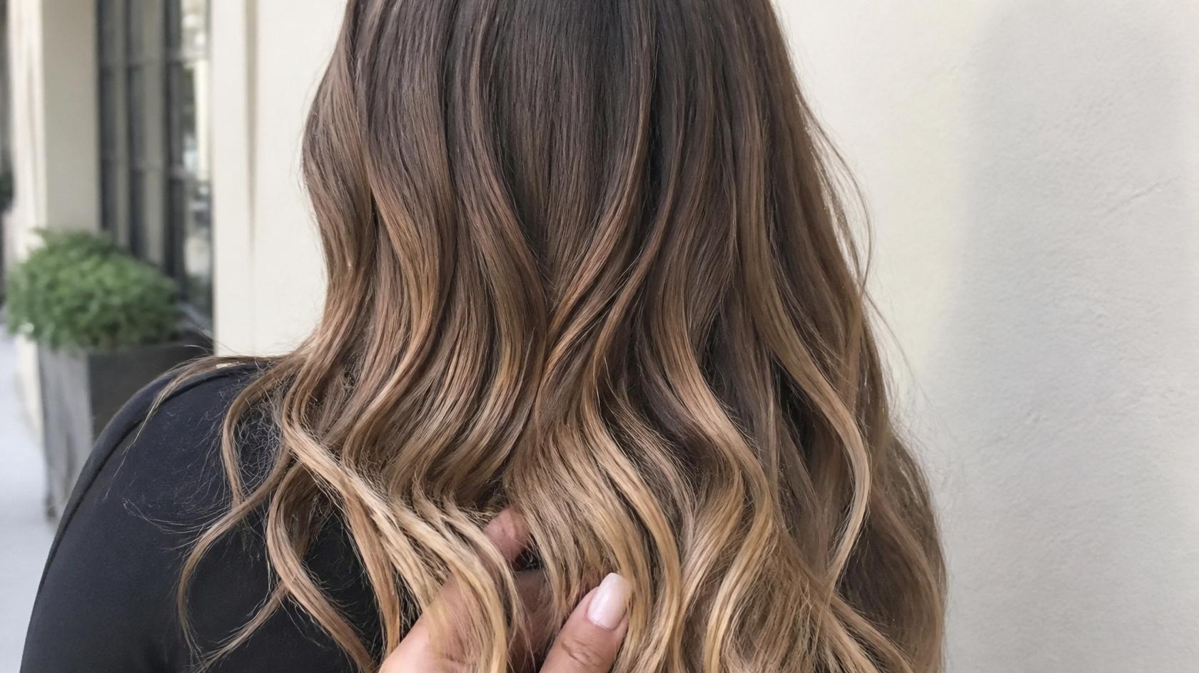 Client with long-lasting balayage hair colour at Hair Nova Angel